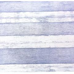 Papel de Parede Amadeirado Azul 0,45 Cm x 5 Mt