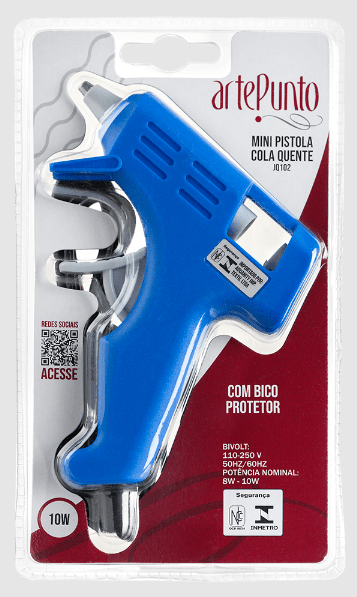 Pistola Azul de Cola Quente Bivolt 10W Arte Punto