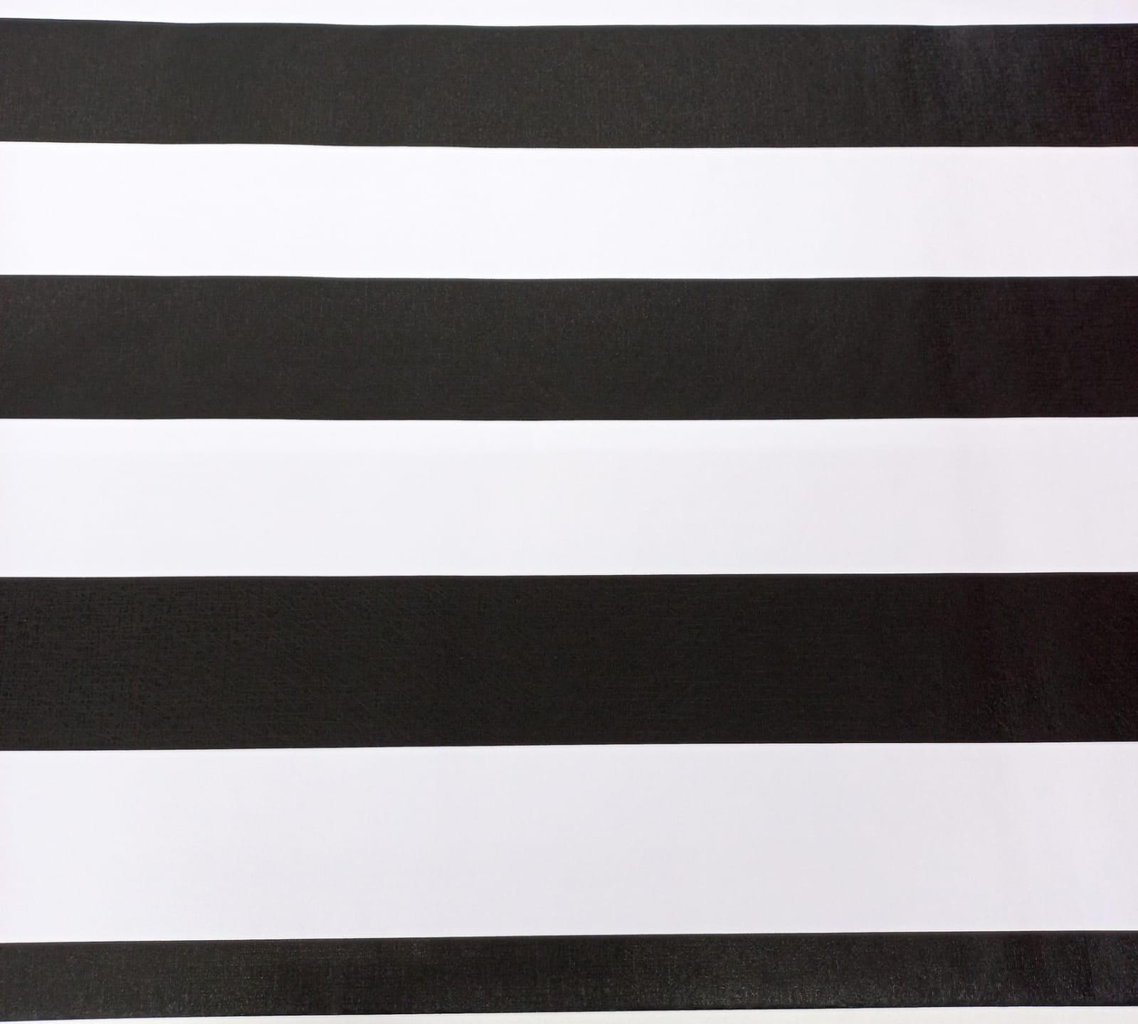 Papel de Parede Listras Preto E Branco 0,45 Cm x 5 Mt